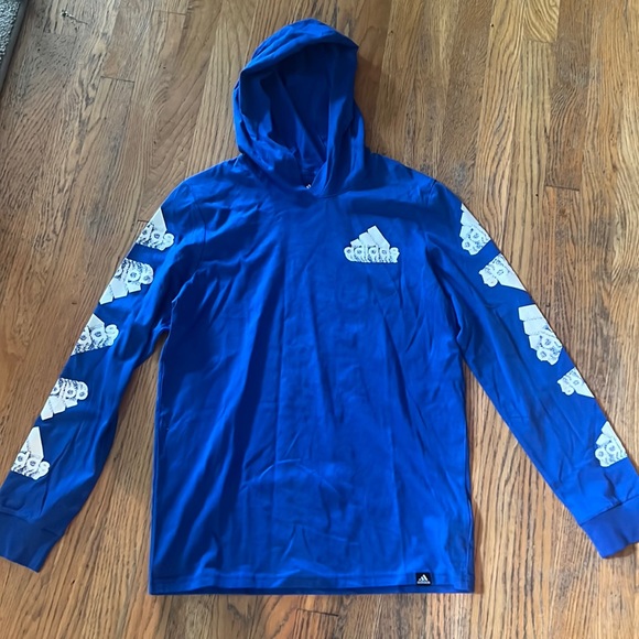 Adidas hooded long sleeve T-shirt - Picture 1 of 9